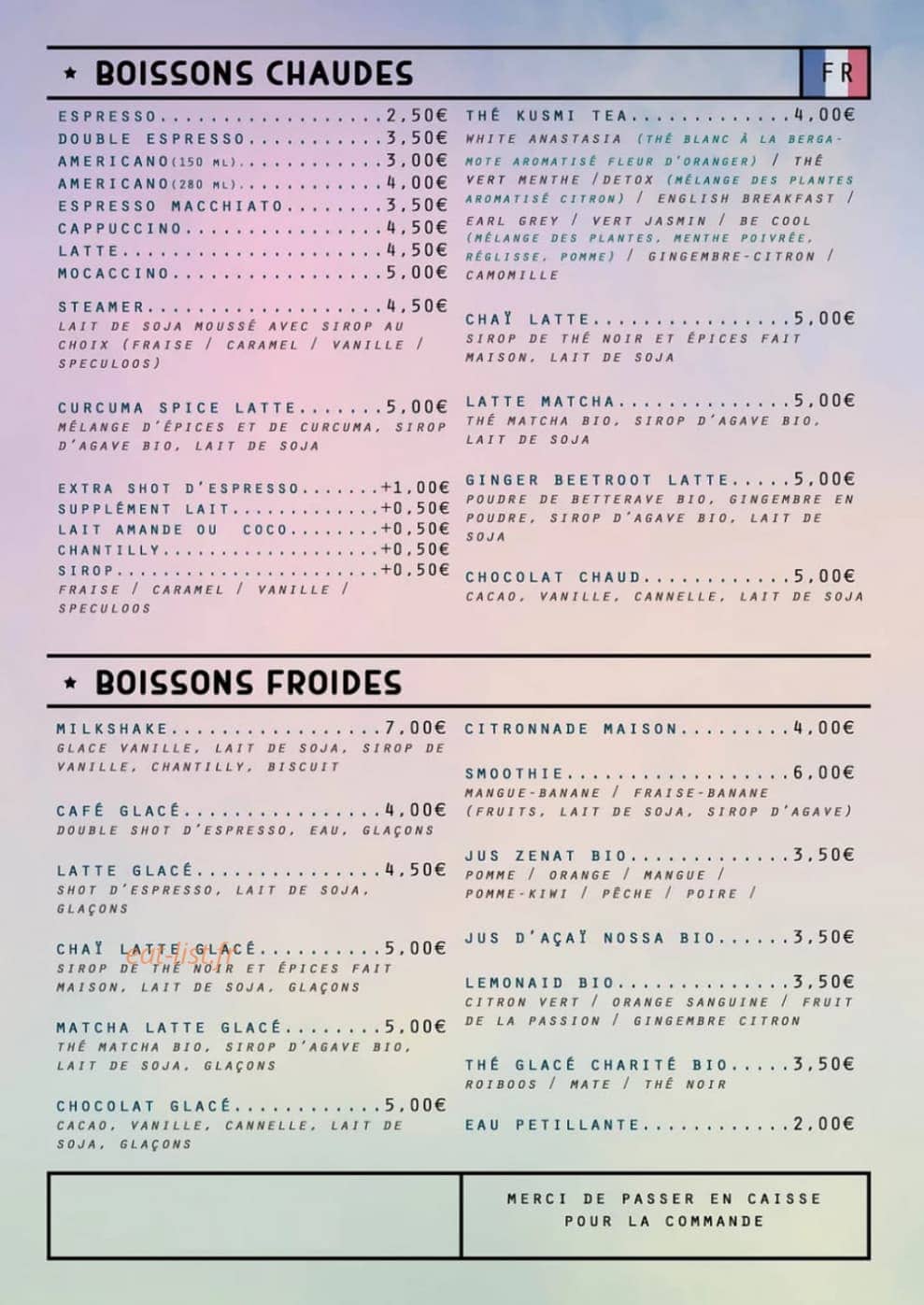 Cloud cakes — carte page 2