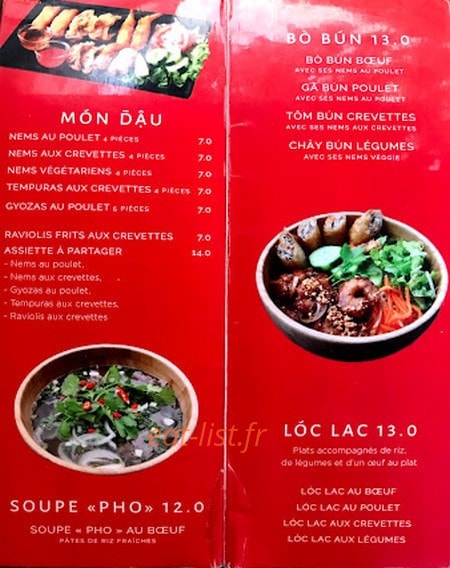 Cô My Cafe — carte page 1