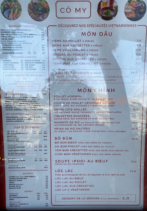 Cô My Cafe — carte page 2