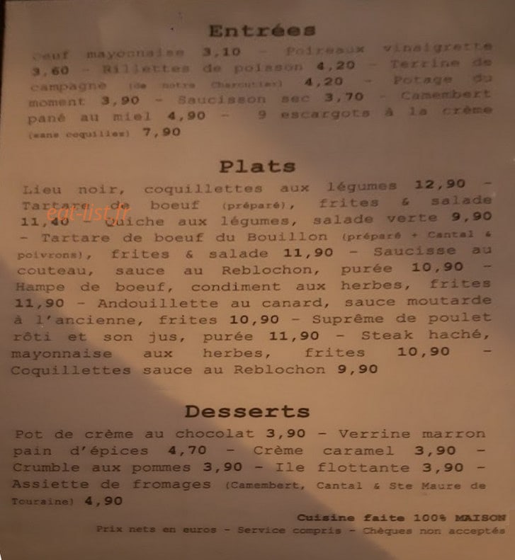 Comme un Bouillon — carte page 1