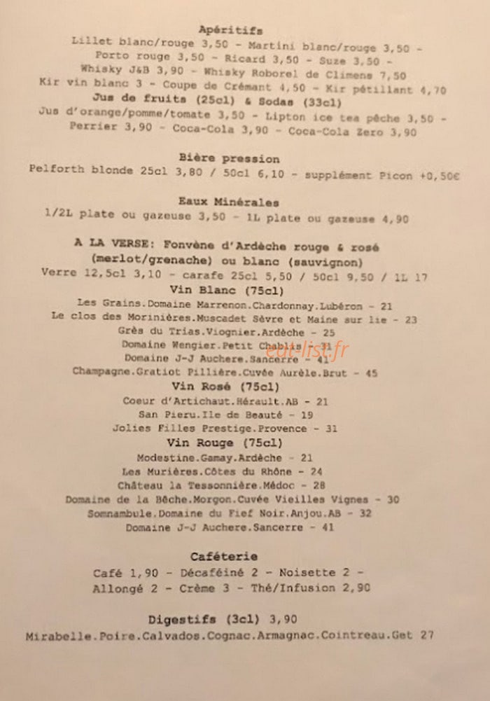 Comme un Bouillon — carte page 2