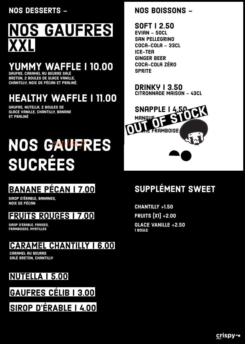 Crispy Soul — carte page 2