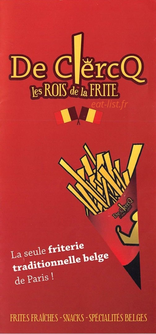 De clerc le roi de la frite — carte page 1