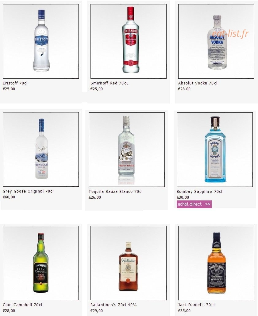 Drinkin — carte page 2