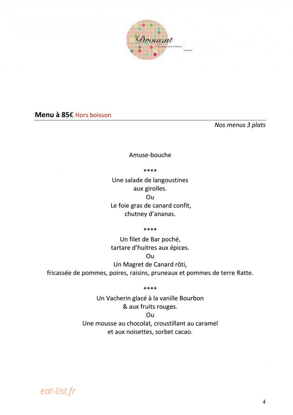 Drouant — carte page 11