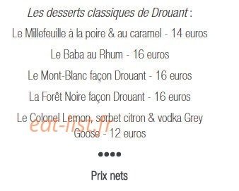 Drouant — carte page 5