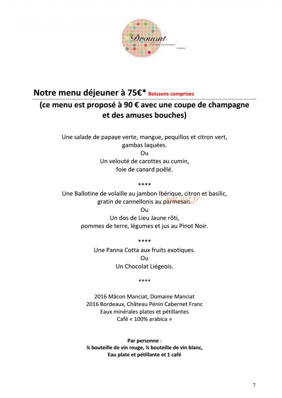 Drouant — carte page 14