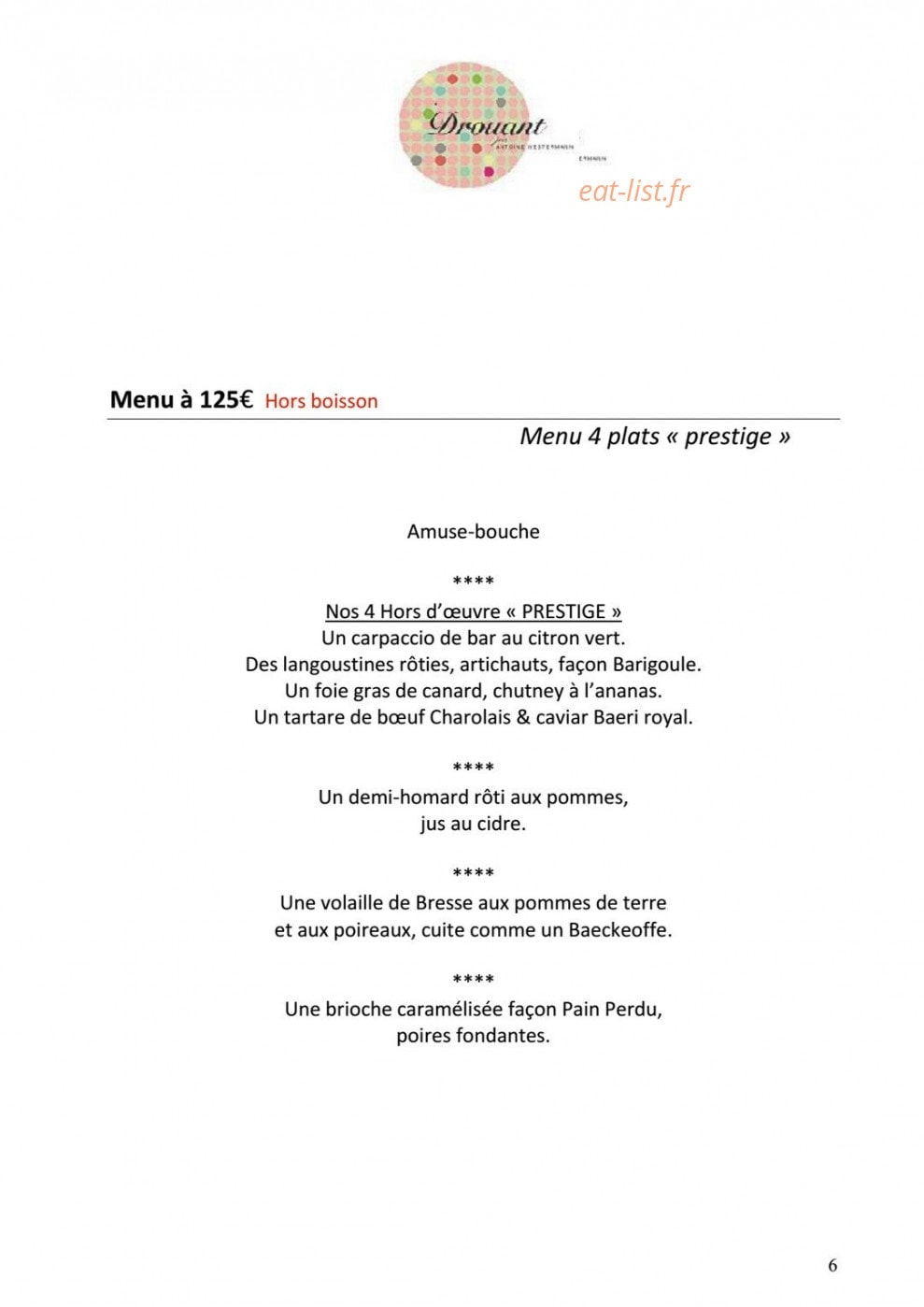 Drouant — carte page 13