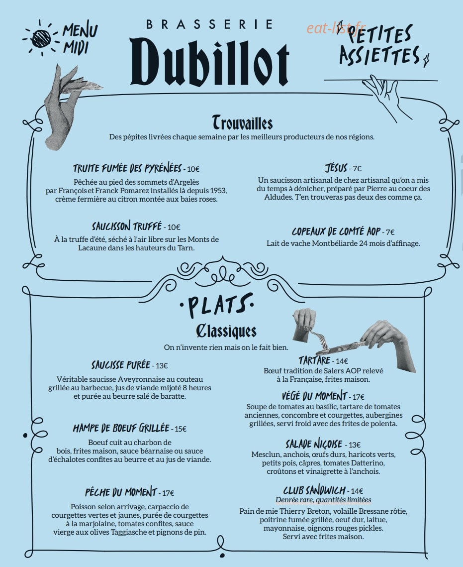 Dubillot — carte page 1