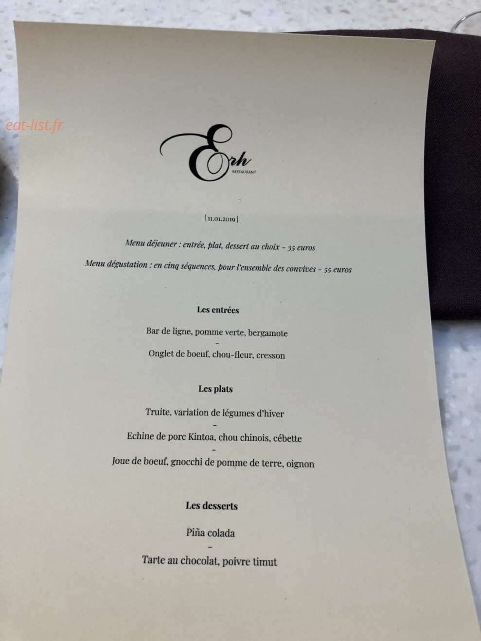 Erh — carte page 1
