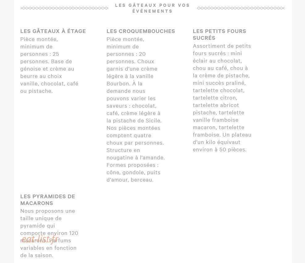 Eric kayser — carte page 9
