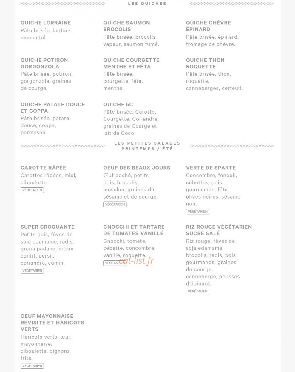Eric kayser — carte page 2