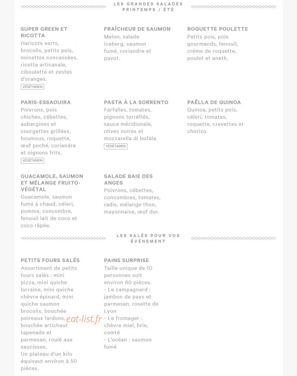 Eric kayser — carte page 3