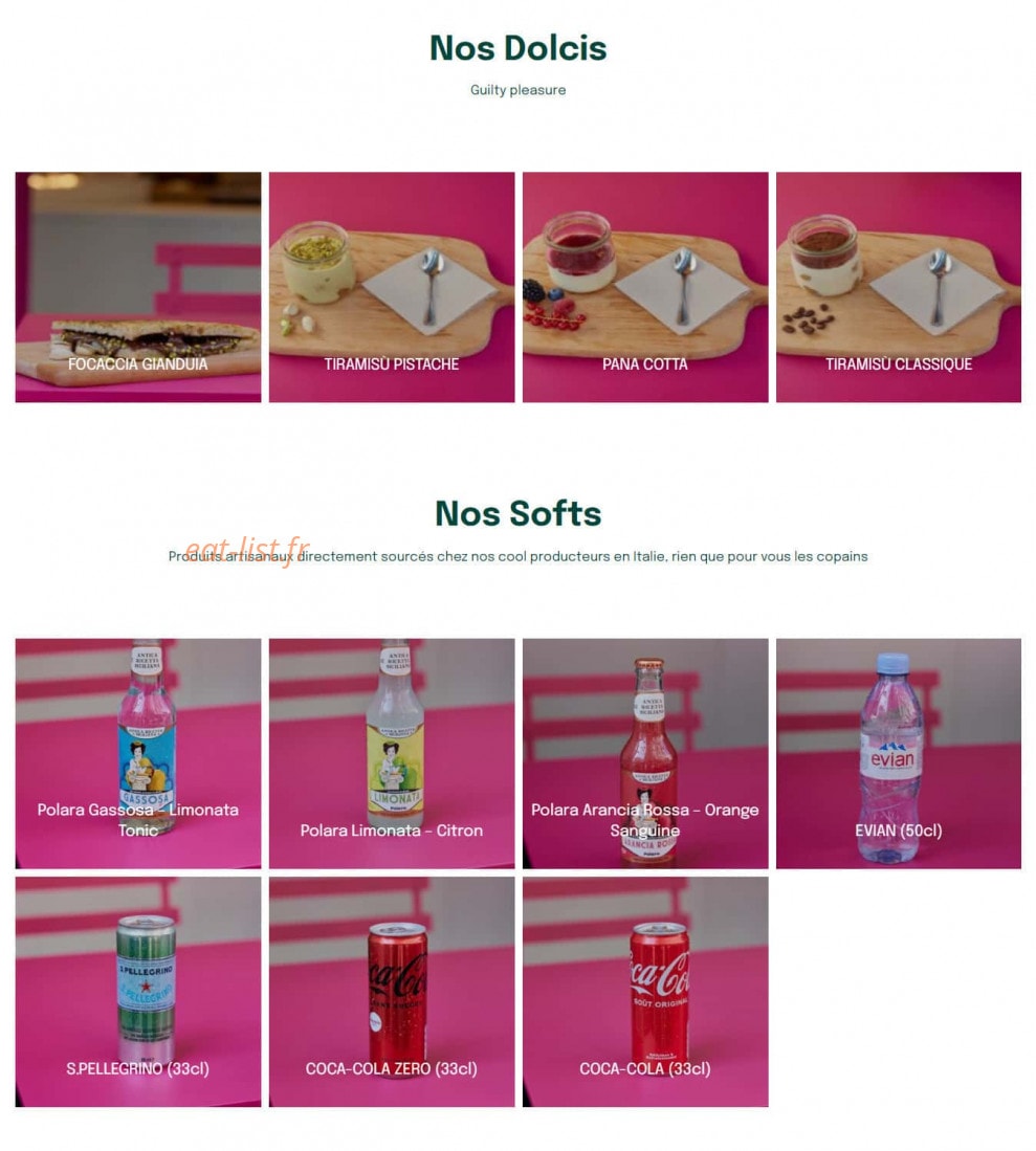Focaccia Club — carte page 3