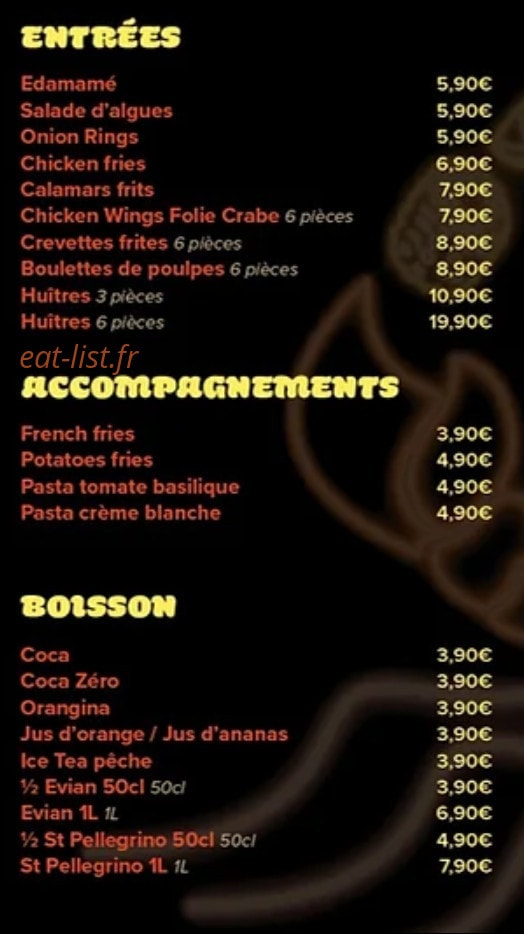 Folie Crabe — carte page 1
