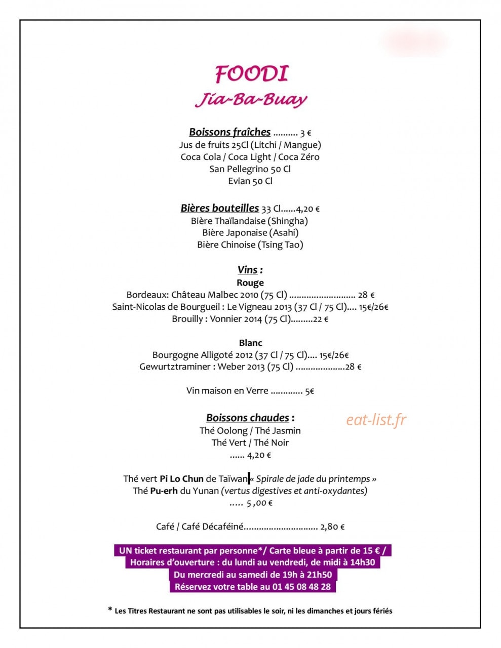 Foodi Jia-Ba-Buay — carte page 2