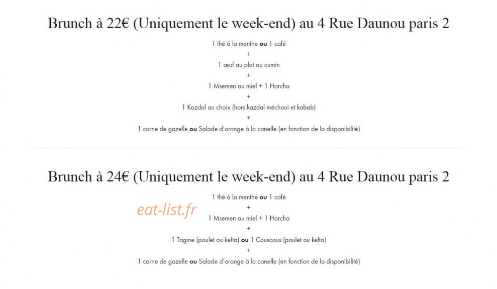 Gamila cantine — carte page 3