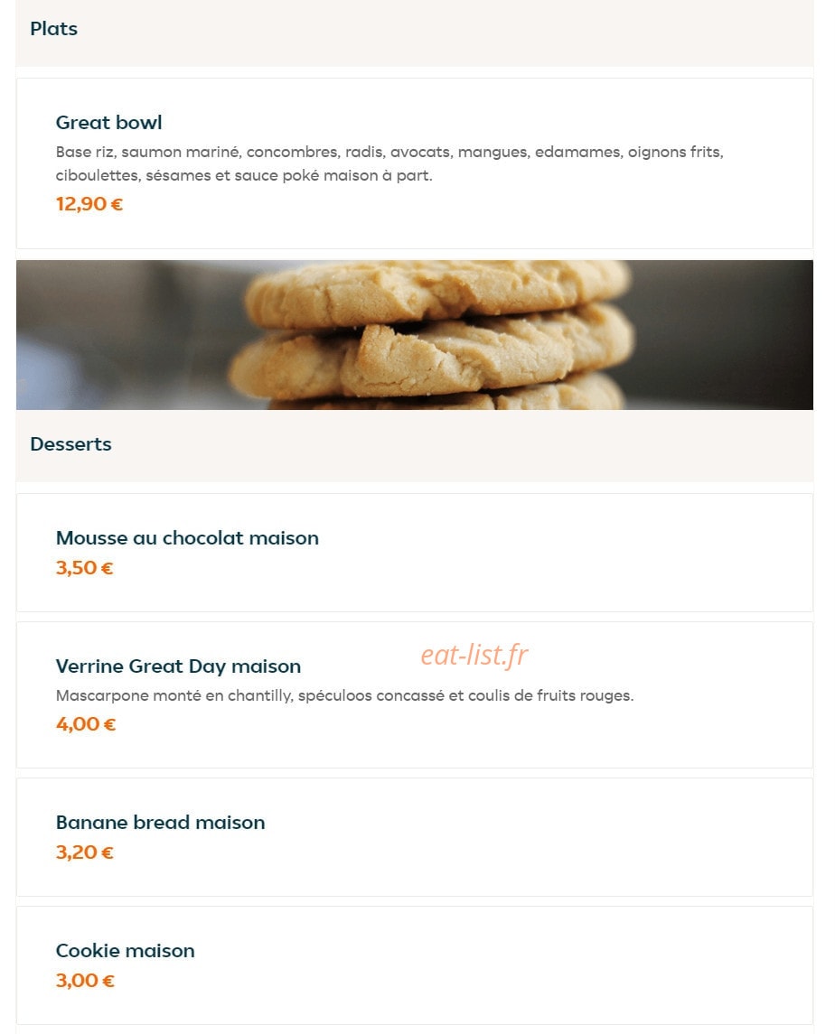 Great Day — carte page 2