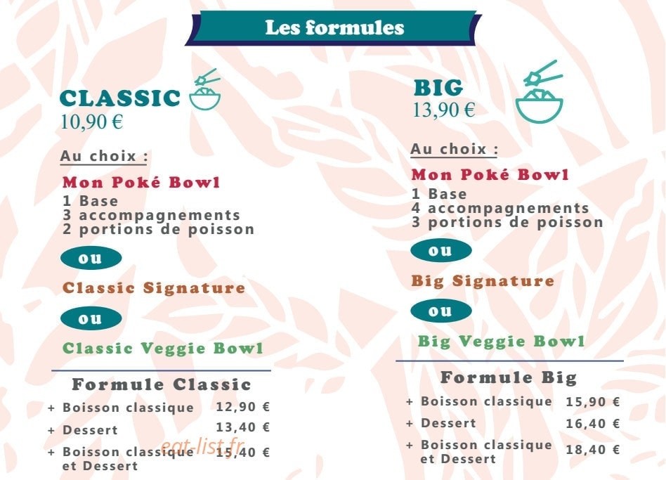 Hawaiian Poké — carte page 1