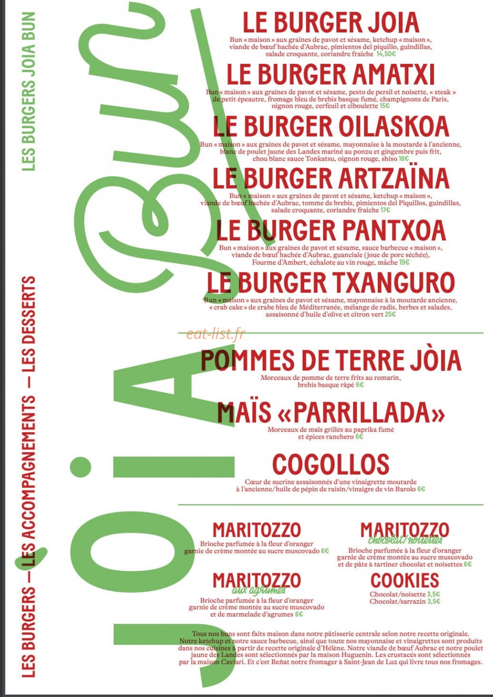 JÒIA Bun — carte page 2
