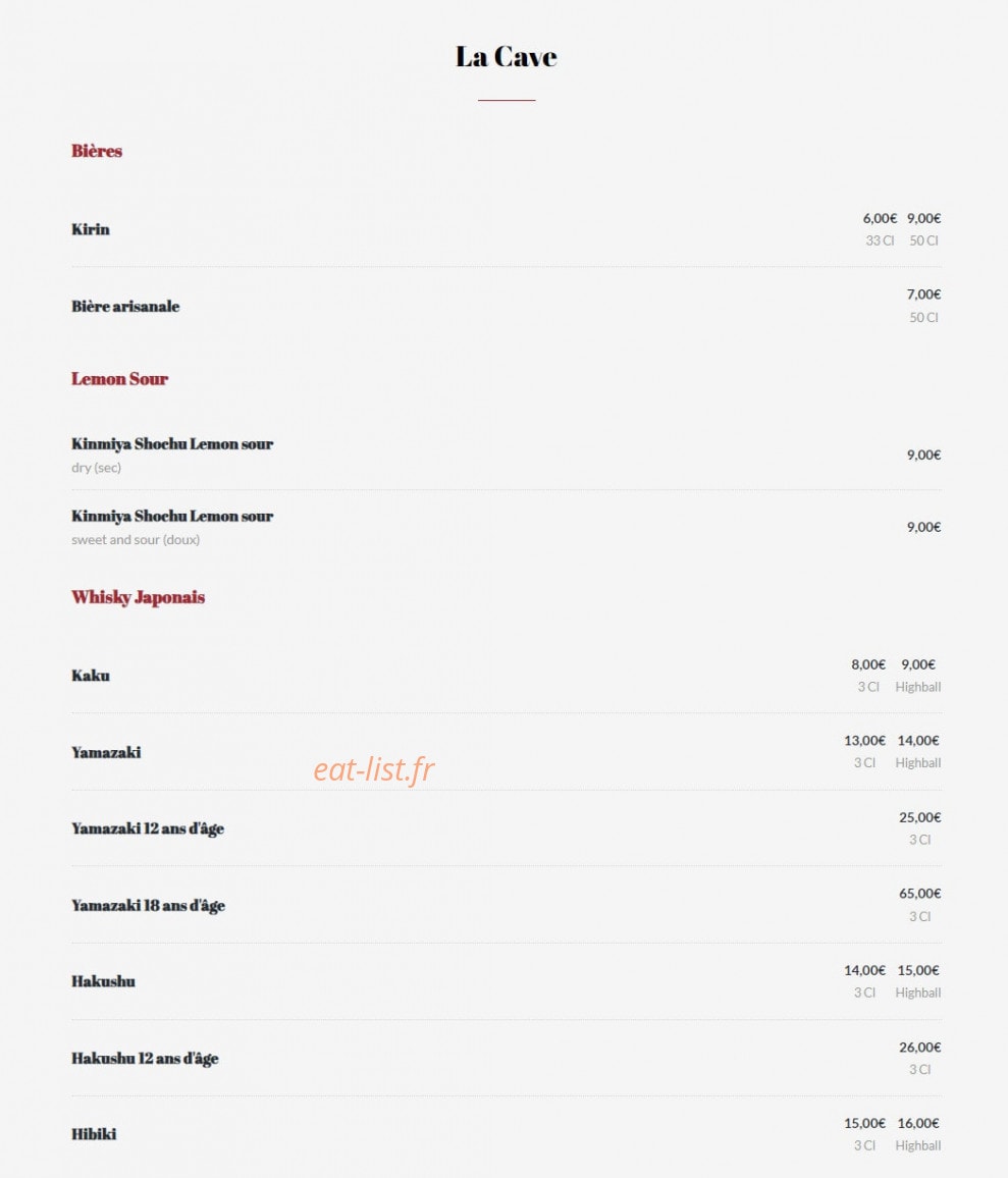 Kitchen Izakaya — carte page 5