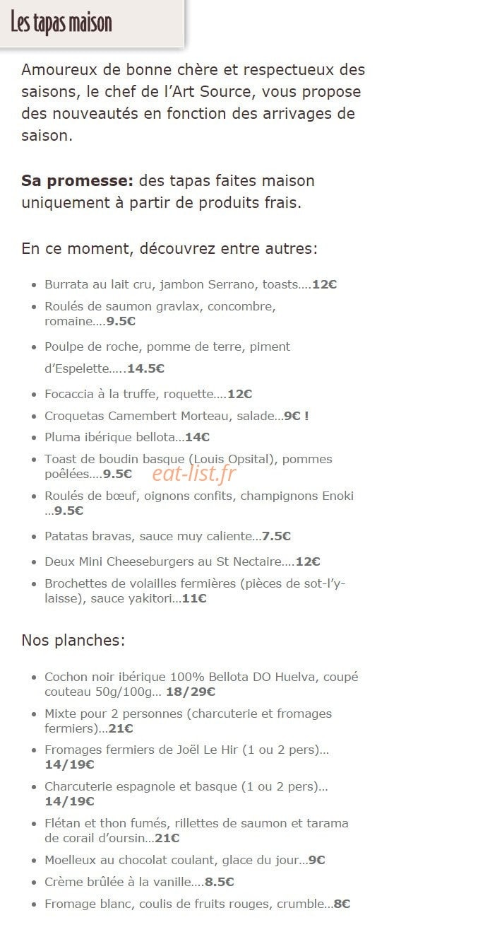 L'art Source — carte page 1