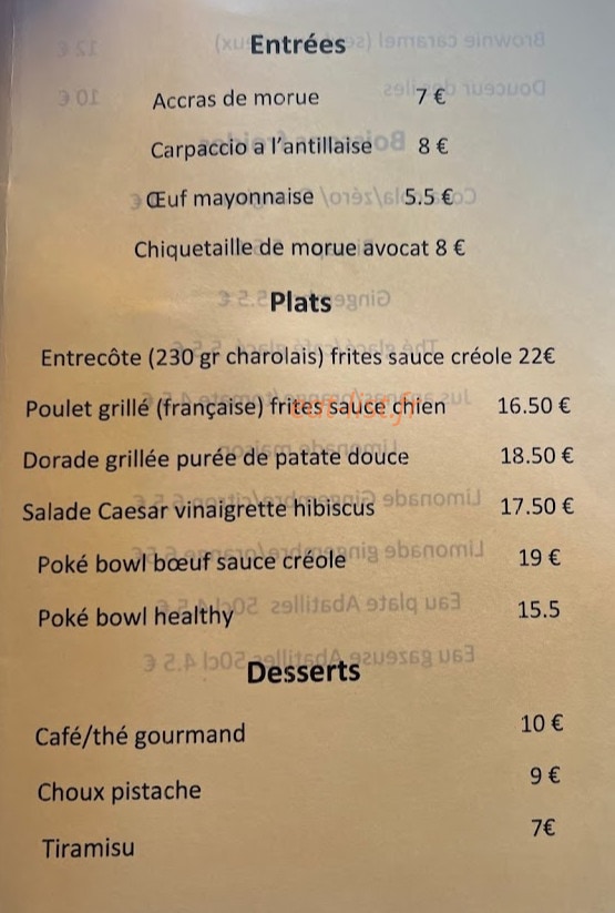 L'Hibiscus — carte page 1