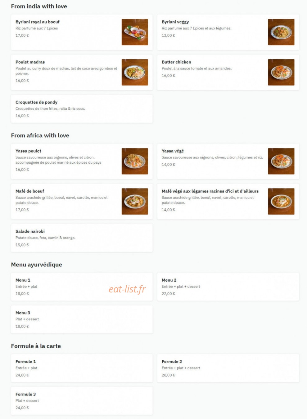 La Cantine des Mama's — carte page 3