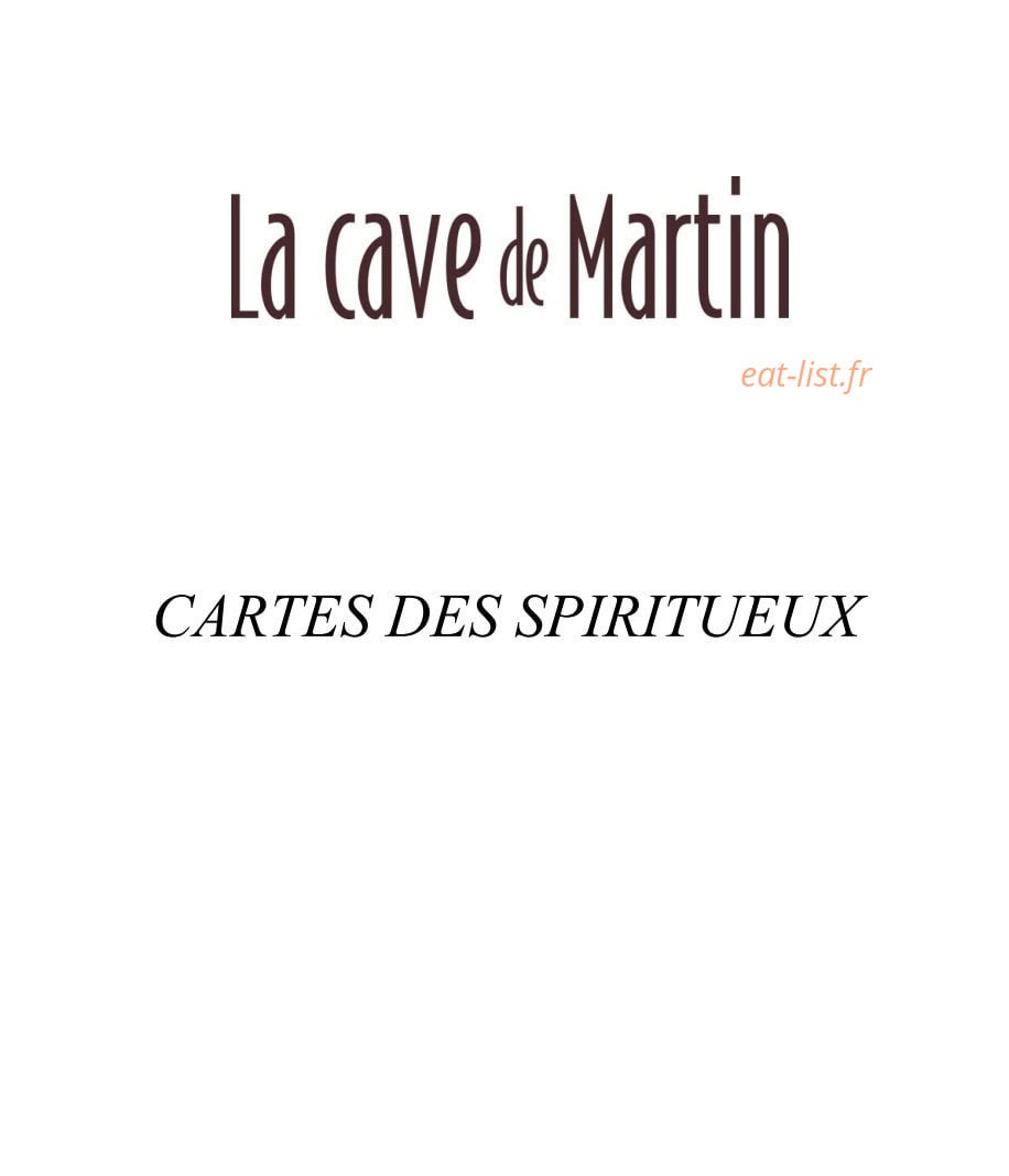 La Cave de Martin — carte page 10