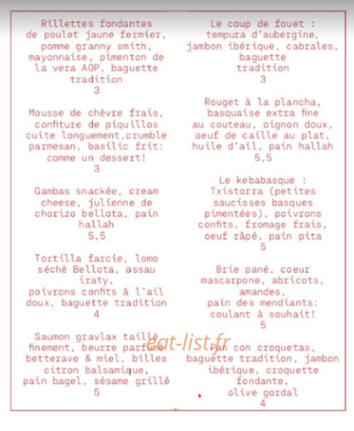 La Noceria — carte page 2