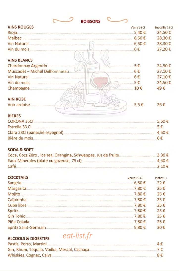 La Petite Bohème — carte page 2