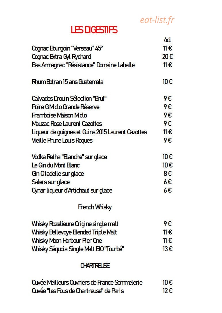 La Petite Régalade — carte page 4