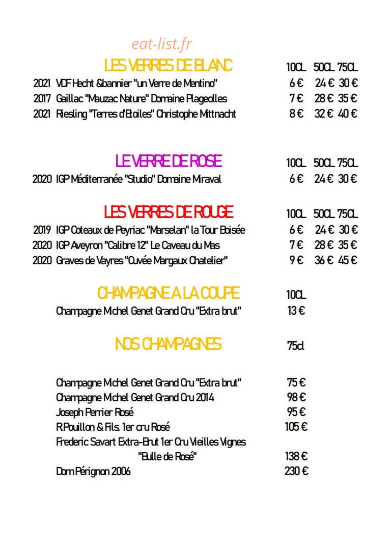 La Petite Régalade — carte page 2