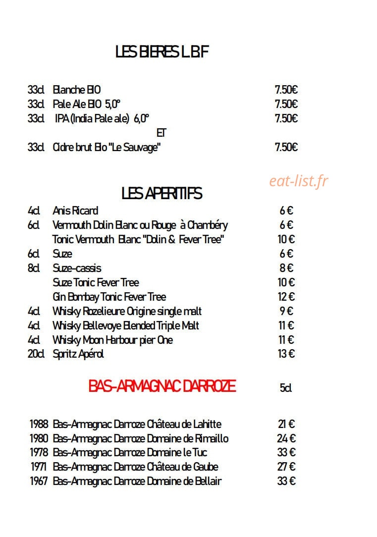 La Petite Régalade — carte page 3