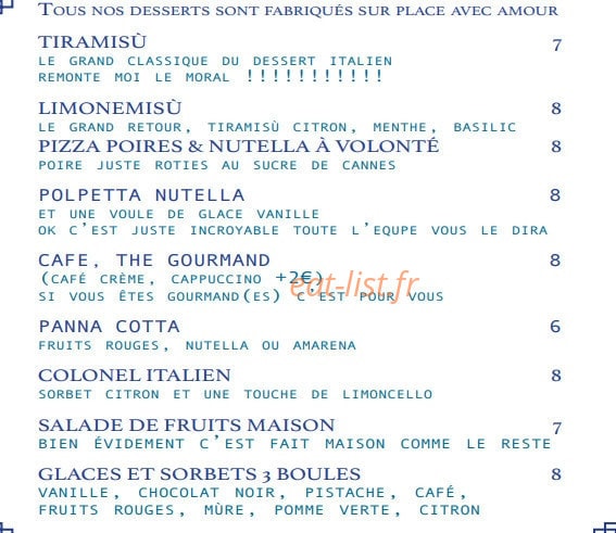 La Piazzetta — carte page 9