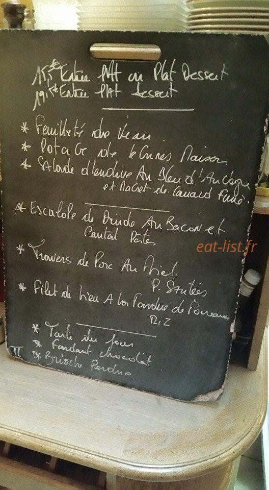 Le Boui-Boui — carte page 1