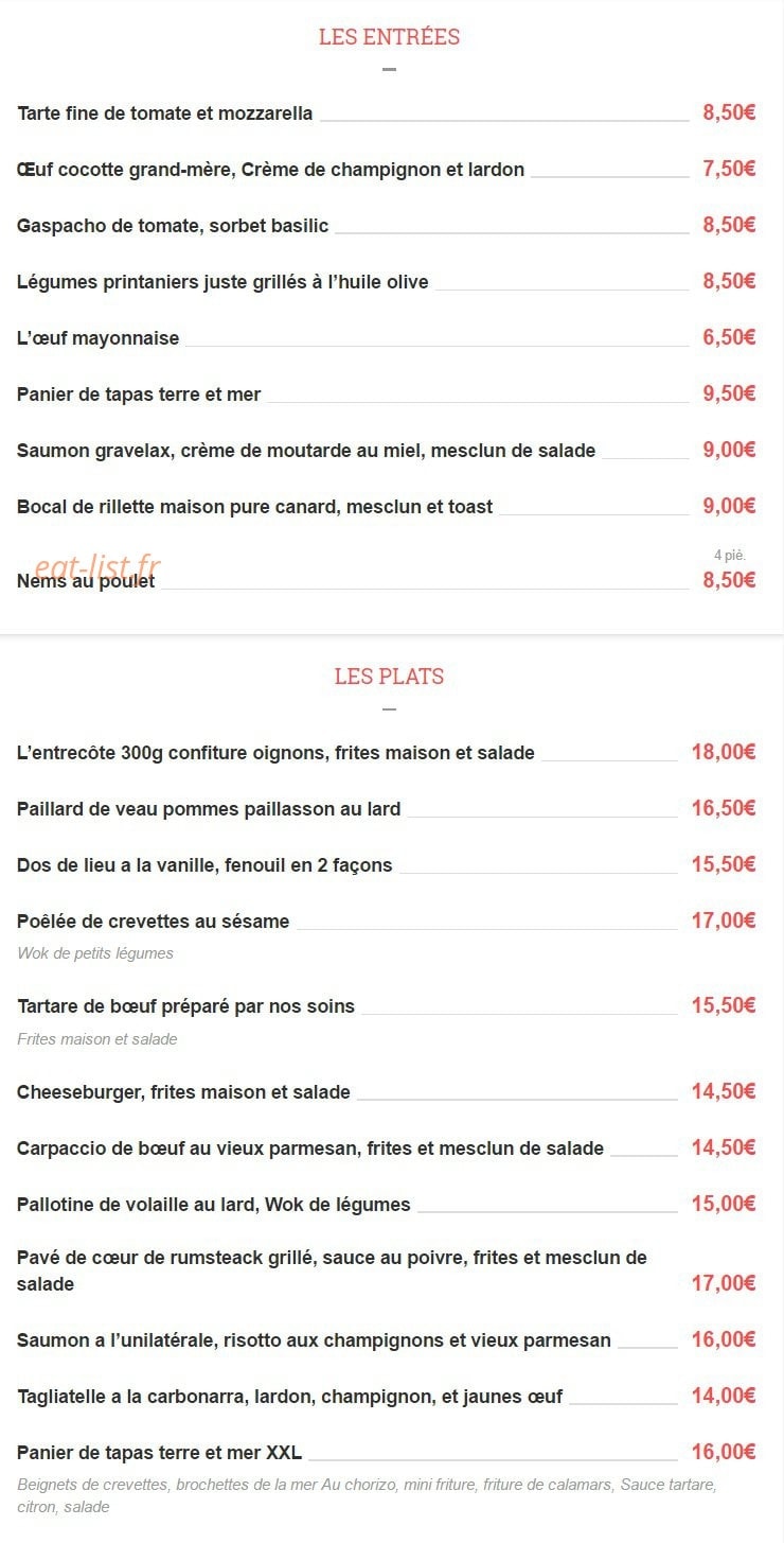 Le Bouillon — carte page 2