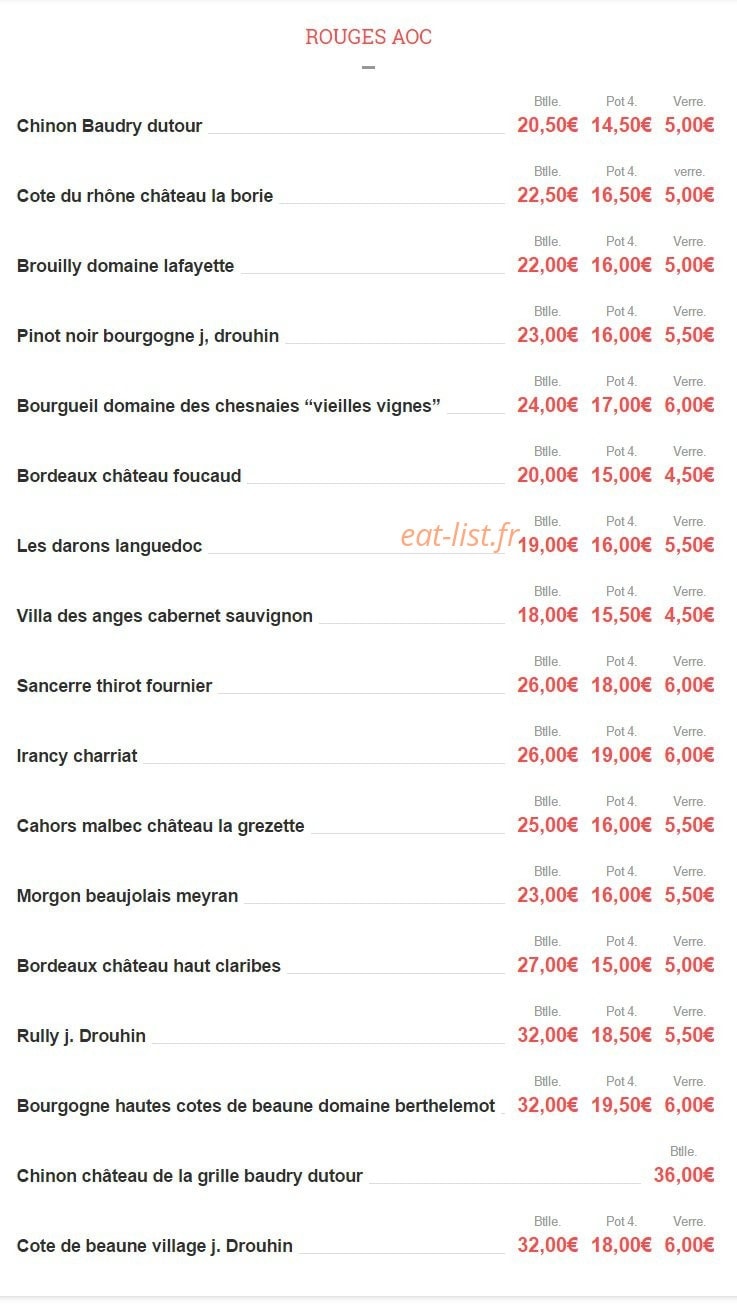 Le Bouillon — carte page 11