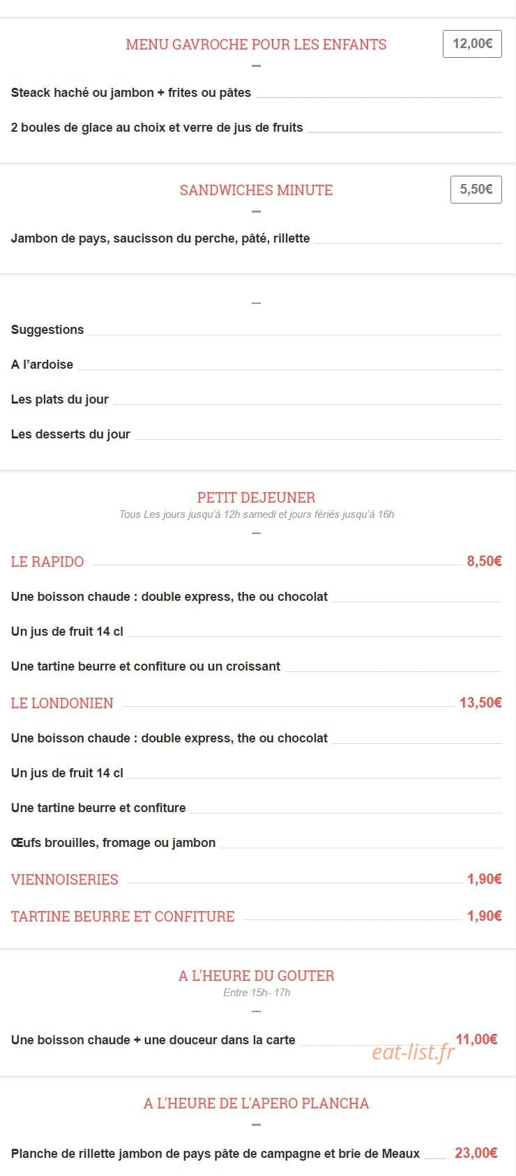 Le Bouillon — carte page 3