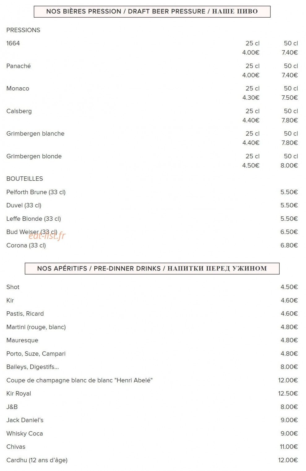 Le Café Dalayrac — carte page 6