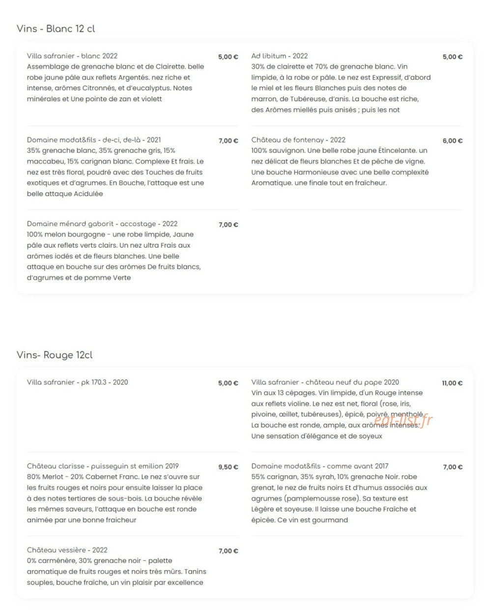 Le Macareux — carte page 10