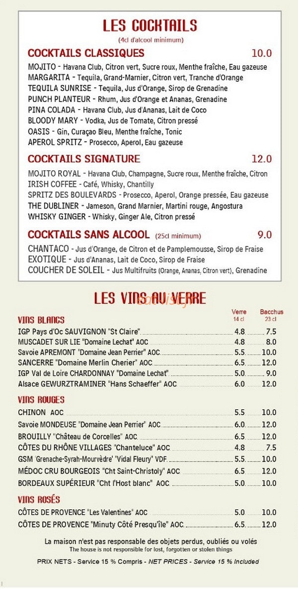 Le Marivaux — carte page 9