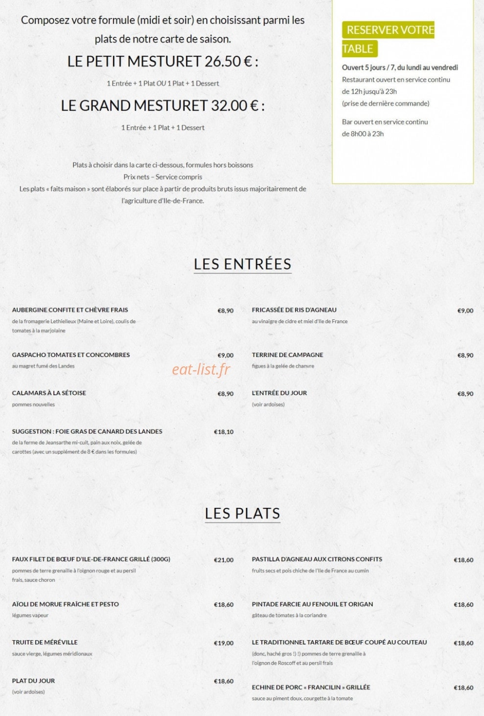 Le Mesturet — carte page 1
