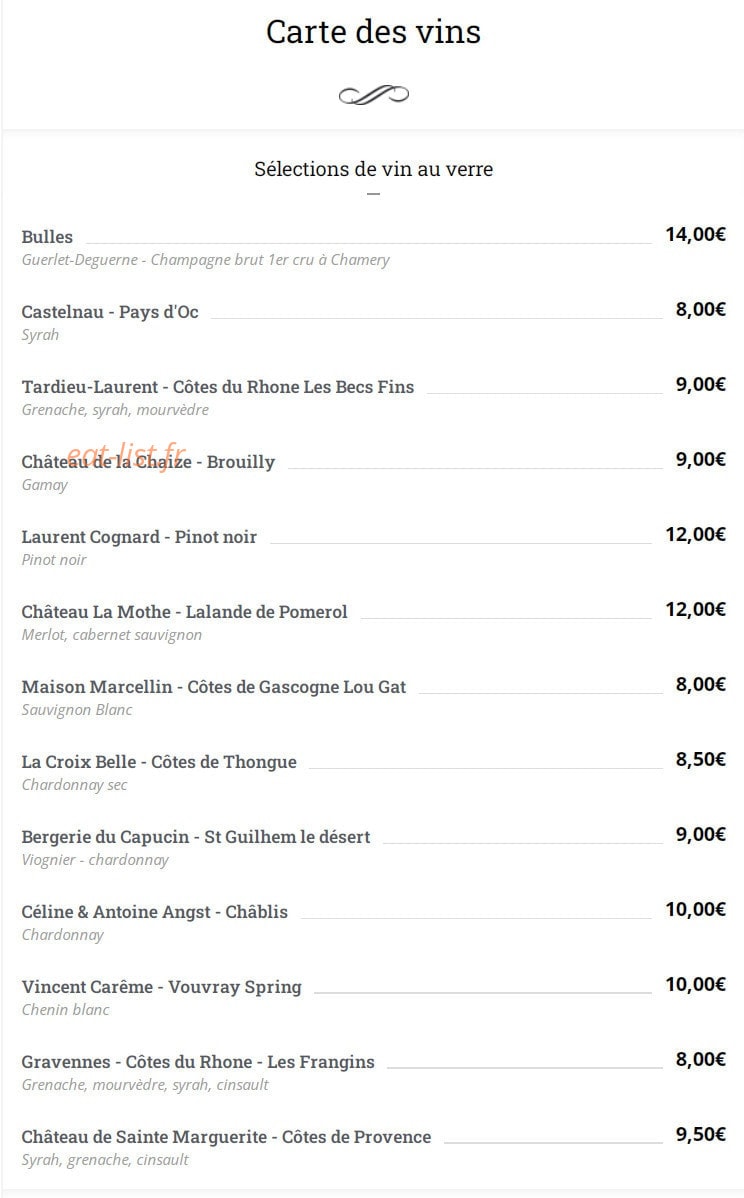 Le Minet Galant — carte page 3