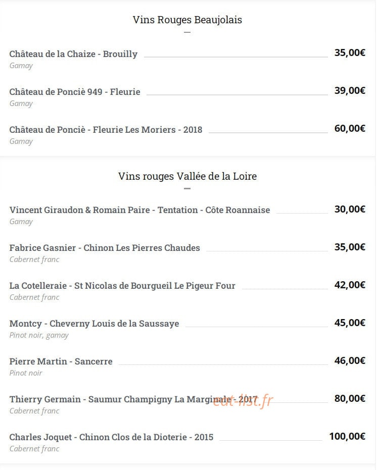Le Minet Galant — carte page 7