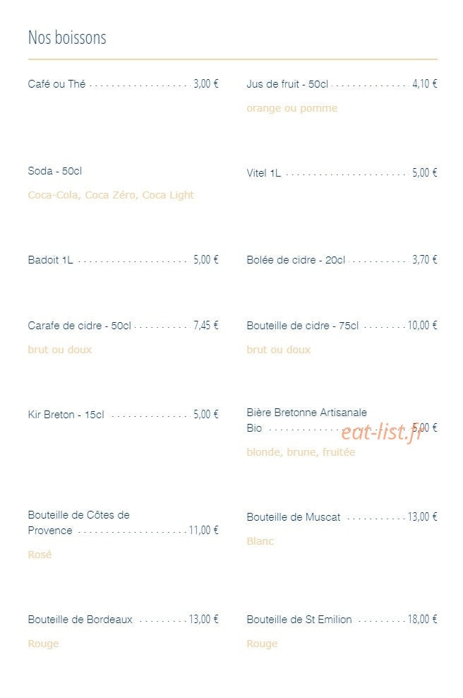 Le P'tit Breton — carte page 4