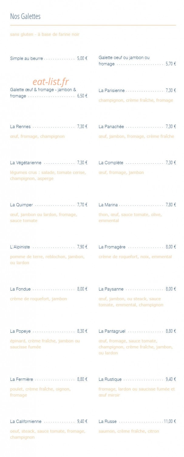 Le P'tit Breton — carte page 1