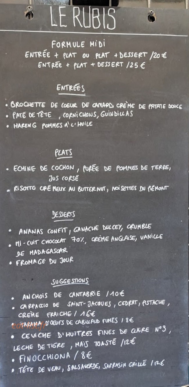 Le Rubis — carte page 1