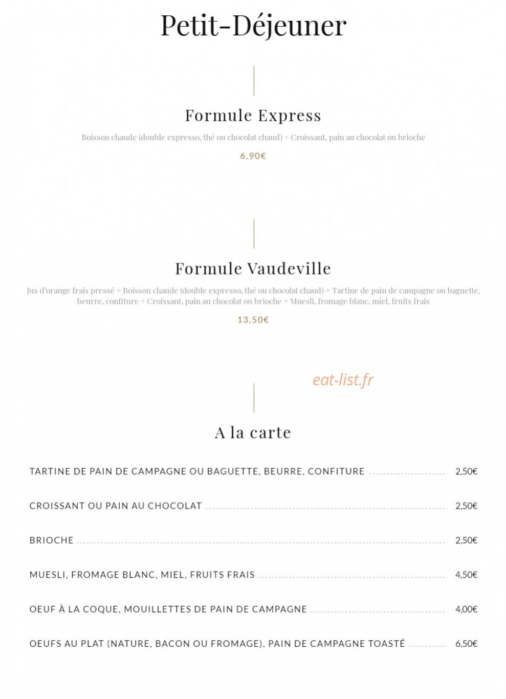 Le Vaudeville — carte page 1