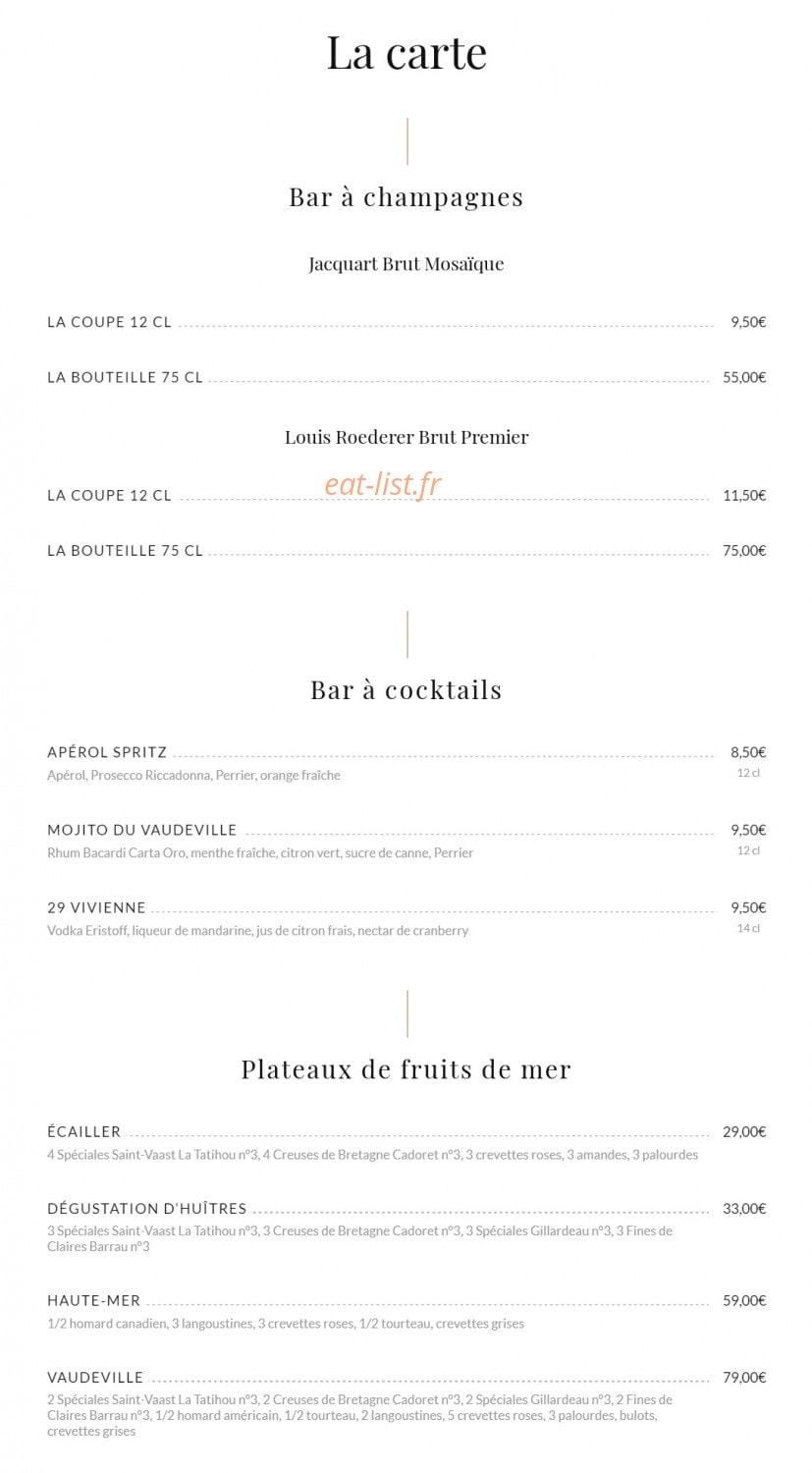 Le Vaudeville — carte page 2